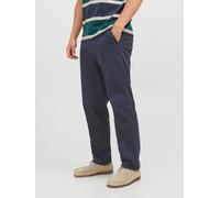 Chinos JACK & JONES "JPSTKANE DAVE CHINO NOOS", Herren, Gr. 32, Länge 30, navy blazer, Web, Obermaterial: 98% Baumwolle, 2% Elasthan, unifarben, relaxed fit lang, Hosen, Baumwollmischung, relaxed fit