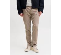 Chinos JACK & JONES "JPSTMARCO JJFURY ANA", Herren, Gr. 29, Länge 30, beige (brindle), Web, Obermaterial: 98% Baumwolle, 2% Elasthan, unifarben, slim fit normal, Hosen, Baumwollmischung, slim fit (888