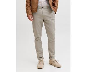 Chinos JACK & JONES "JPSTMARCO JJFURY ANA", Herren, Gr. 31, Länge 30, beige (vetiver), Web, Obermaterial: 98% Baumwolle, 2% Elasthan, unifarben, slim fit normal, Hosen, Baumwollmischung, slim fit (210