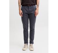 Chinos JACK & JONES "JPSTMARCO JJFURY ANA", Herren, Gr. 34, Länge 34, grau (night sky), Web, Obermaterial: 98% Baumwolle, 2% Elasthan, unifarben, slim fit normal, Hosen, Baumwollmischung, slim fit (48