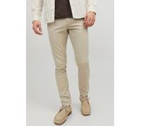 Chinos JACK & JONES "JPSTMARCO mit Stretchkomfort und schmalem Bein", Herren, Gr. 29, Länge 32, oxford tan, Web, Obermaterial: 98% Baumwolle, 2% Elasthan, unifarben, slim fit normal, Hosen, mit Reißve