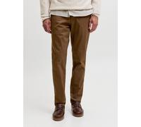 Chinos JACK & JONES "JPSTMARCO mit Stretchkomfort und schmalem Bein", Herren, Gr. 30, Länge 30, braun (cocoa), Web, Obermaterial: 98% Baumwolle, 2% Elasthan, unifarben, slim fit normal, Hosen, Baumwol