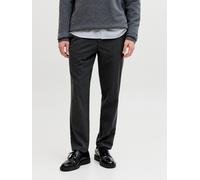 Chinos JACK & JONES "JPSTOLLIE CONNOR CHINO NOOS", Herren, Gr. 30, Länge 34, dunkelgrau, Web, Obermaterial: 69% Polyester, 29% Viskose, 2% Elasthan, unifarben, regular fit lang, Hosen, Materialmix, re