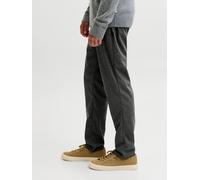 Chinos JACK & JONES "JPSTOLLIE DEVON CHINO NOOS", Herren, Gr. 32, Länge 32, grau (dunkelgrau melange), Web, Obermaterial: 74% Polyester, 24% Viskose, 2% Elasthan, meliert, unifarben, normal lang, Hose