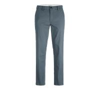 Chinos JACK & JONES "JPSTOLLIE DYLAN CHINO", Herren, Gr. 30, Länge 32, blau (turbulence), Web, Obermaterial: 98% Baumwolle, 2% Elasthan, unifarben, regular fit lang, Hosen, Baumwollmischung, regular f