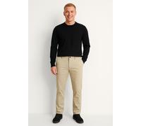 Chinos JACK & JONES "JPSTOLLIE JJDAVE CHINO", Herren, Gr. 30, Länge 32, beige (crockery), Web, Obermaterial: 98% Baumwolle, 2% Elasthan, unifarben, regular fit normal, Hosen, Säume zum Umschlagen (788