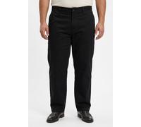 Chinos "JPSTBILL DREW CHINO NOOS PLS", Herren, Gr. 42, Länge 34, schwarz, Web, Obermaterial: 100% Baumwolle, JACK & JONES PLUSSIZE, unifarben, relaxed fit lang, Hosen, Baumwolle, relaxed fit (54365938