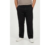 Chinos "JPSTBILL DREW CHINO NOOS PLS", Herren, Gr. 46, Länge 32, schwarz, Web, Obermaterial: 100% Baumwolle, JACK & JONES PLUSSIZE, unifarben, relaxed fit lang, Hosen, Baumwolle, relaxed fit (85278264