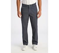 Chinos LINDBERGH "Chino Relaxed Loose Fit", Herren, Gr. 32, Länge 34, grau (dk blau), Obermaterial: 98% Baumwolle, 2% Elasthan, unifarben, relaxed fit, Hosen (95469123-32) dk blau