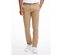 Chinos LINDBERGH "Chino Slim Fit", Herren, Gr. 38, Länge 32, beige (deep sand), Obermaterial: 98% Baumwolle, 2% Elasthan, unifarben, slim fit, Hosen (58920264-38) deep sand