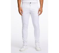 Chinos LINDBERGH "Chinos Slim Fit", Herren, Gr. 32, Länge 36, weiß, Obermaterial: 98% Baumwolle, 2% Elasthan, unifarben, slim fit, Hosen (67391429-32) weiß