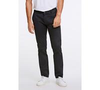 Chinos LINDBERGH "Chinos Tapered Fit", Herren, Gr. 34, Länge 30, schwarz, Obermaterial: 97% Baumwolle, 3% Elasthan, unifarben, gerade, unten schmal, Hosen (69815014-34) schwarz