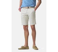 Chinos MEYER "B-Palma 1-3021", Herren, Gr. 30, Normalgrößen, beige (blau), 97% Baumwolle, 3% Elasthan, gestreift, regular fit kurz, Hosen, aus reiner Bio-Baumwolle (34263019-30) blau