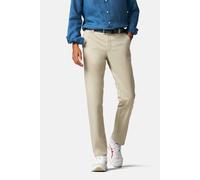 Chinos MEYER "Bonn 1-8079", Herren, Gr. 30, Normalgrößen, beige, 55% Baumwolle, 42% Polyester, 3% Elasthan, unifarben, regular fit lang, Hosen, aus Bio-Baumwolle (31204865-30) beige