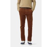 Chinos MEYER "Bonn 2-3708", Herren, Gr. 27, Normalgrößen, braun (rost), 98% Baumwolle, 2% Elasthan, unifarben, regular fit knöchelfrei, Hosen, aus softem Cord (63781567-27) rost