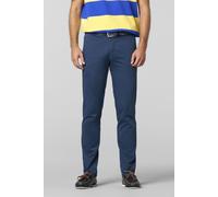 Chinos MEYER "BONN Art.1-5063", Herren, Gr. 28, Normalgrößen, blau, 97% Baumwolle, 3% Elasthan, unifarben, regular fit lang, Hosen, mit buntgewebtem Innenfutter (12030150-28) blau