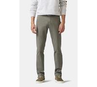 Chinos MEYER "BONN Art.1-8121", Herren, Gr. 46, Normalgrößen, grün (oliv), 75% Baumwolle, 21% Polyester, 4% Elasthan, unifarben, regular fit lang, Hosen, mit Ultra Flex Bund (38028827-46) oliv