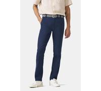 Chinos MEYER "BONN Art.1-8121", Herren, Gr. 56, Normalgrößen, blau (marine), 75% Baumwolle, 21% Polyester, 4% Elasthan, unifarben, regular fit lang, Hosen, mit Ultra Flex Bund (29313016-56) marine