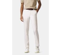 Chinos MEYER "BONN Art.1-8123", Herren, Gr. 31, Normalgrößen, alabaster, 63% Baumwolle, 35% Polyamid, 2% Elasthan, unifarben, regular fit lang, Hosen, mit Ultra Flex Bund (92405524-31) alabaster