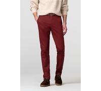 Chinos MEYER "BONN", Herren, Gr. 25, Normalgrößen, rot (bordeaux), 90% Baumwolle, 8% Kaschmir, 2% Elasthan, unifarben, regular fit lang, Hosen, mit buntgewebtem Innenfutter (62607568-25) bordeaux
