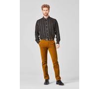 Chinos MEYER "Bonn", Herren, Gr. 26, Normalgrößen, braun (cognac), 98% Baumwolle, 2% Elasthan, unifarben, regular fit lang, Hosen, Super-Stretch Winter Twill, mit Stretch-Dehnbund (25807924-26) cognac