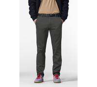 Chinos MEYER "BONN", Herren, Gr. 26, Normalgrößen, grau, 54% Baumwolle, 44% Polyester, 2% Elasthan, unifarben, regular fit knöchelfrei, Hosen, mit Micro Print (48717763-26) grau