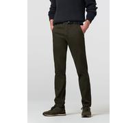 Chinos MEYER "BONN", Herren, Gr. 27, Normalgrößen, lila (lorbeer), 98% Baumwolle, 2% Elasthan, unifarben, regular fit lang, Hosen, mit Ziersteppung und Knopf (61174212-27) lorbeer