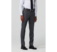 Chinos MEYER "Bonn", Herren, Gr. 30, Normalgrößen, grau (mittelgrau), 54% Wolle, 44% Schurwolle, 2% Elasthan, unifarben, regular fit lang, Hosen, atmungsaktiv, temperaturausgleichend, feuchtigkeitsreg