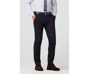 Chinos MEYER "Bonn", Herren, Gr. 46, Normalgrößen, blau (marine), 54% Wolle, 44% Schurwolle, 2% Elasthan, unifarben, regular fit lang, Hosen, atmungsaktiv, temperaturausgleichend, feuchtigkeitsregulie