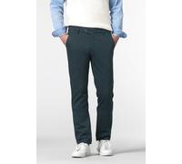 Chinos MEYER "BONN", Herren, Gr. 52, Normalgrößen, blau, 54% Baumwolle, 44% Polyester, 2% Elasthan, unifarben, regular fit knöchelfrei, Hosen, mit Micro Print (58186927-52) blau