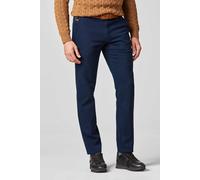 Chinos MEYER "Bonn", Herren, Gr. 52, Normalgrößen, blau (royalblau), 98% Baumwolle, 2% Elasthan, unifarben, regular fit lang, Hosen, Super-Stretch Winter Twill, mit Stretch-Dehnbund (84881313-52) roya