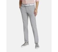 Chinos MEYER "Bonn", Herren, Gr. 54, Normalgrößen, grau, 98% Baumwolle, 2% Elasthan, unifarben, regular fit lang, Hosen, Gewebtes Karo-Muster (65128718-54) grau