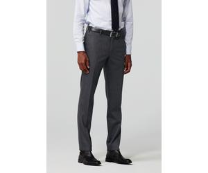 Chinos MEYER "Bonn", Herren, Gr. 54, Normalgrößen, grau (mittelgrau), 54% Wolle, 44% Schurwolle, 2% Elasthan, unifarben, regular fit lang, Hosen, atmungsaktiv, temperaturausgleichend, feuchtigkeitsreg