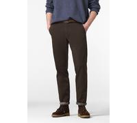 Chinos MEYER "BONN", Herren, Gr. 58, Normalgrößen, braun (dunkelbraun), 97% Baumwolle, 3% Elasthan, unifarben, regular fit knöchelfrei, Hosen, mit buntgewebtem Thermofutter (60652442-58) dunkelbraun
