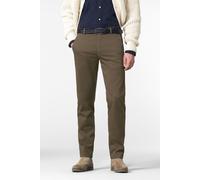 Chinos MEYER "BONN", Herren, Gr. 58, Normalgrößen, hellbraun, 54% Baumwolle, 44% Polyester, 2% Elasthan, unifarben, regular fit knöchelfrei, Hosen, mit Micro Print (88087741-58) hellbraun