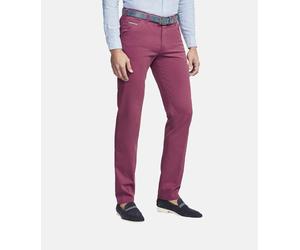 Chinos MEYER "Chicago 1-5031", Herren, Gr. 40, Länge 30, rot, 97% Baumwolle, 3% Elasthan, unifarben, figurumspielend lang, Hosen, mit Diagonaltaschen (36831968-40) rot