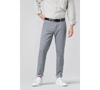 Chinos MEYER "Chicago 1-5046", Herren, Gr. 42, Länge 30, grau, 97% Baumwolle, 3% Elasthan, unifarben, regular fit lang, Hosen, mit Diagonaltaschen (81294266-42) grau