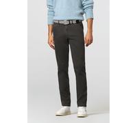 Chinos MEYER "CHICAGO", Herren, Gr. 28, Normalgrößen, grau (mittelgrau), 97% Baumwolle, 3% Elasthan, unifarben, regular fit lang, Hosen, Chicago, sportlich (48622612-28) mittelgrau
