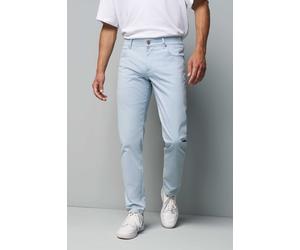Chinos MEYER "Chino", Herren, Gr. 38, Länge 30, blau, 97% Baumwolle, 3% Elasthan, unifarben, slim fit lang, Hosen, M5 Serie, sportliche Five Pocket (91337719-38) blau