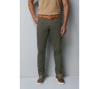 Chinos MEYER "M5 Slim", Herren, Gr. 38, Länge 34, grün (oliv), 97% Baumwolle, 3% Elasthan, unifarben, slim fit lang, Hosen, aus Bio-Baumwolle (31782067-38) oliv