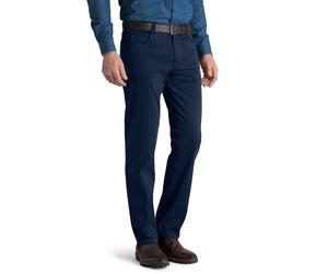 Chinos MEYER "Diego", Herren, Gr. 54, Normalgrößen, blau (marine), 97% Baumwolle, 3% Elasthan, unifarben, regular fit lang, Hosen, mit Stretch-Dehnbund (71587862-54) marine