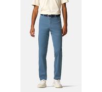 Chinos MEYER "Dublin 9-3009", Herren, Gr. 50, Normalgrößen, blau, 75% Baumwolle, 21% Lyocell, 4% Elasthan, unifarben, regular fit knöchellang, Hosen (95540935-50) blau