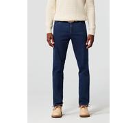 Chinos MEYER "DUBLIN", Herren, Gr. 26, Normalgrößen, blau (blau, stone), 92% Baumwolle, 6% Polyester, 2% Elasthan, unifarben, regular fit lang, Hosen, im 5-Pocket-Design (97190967-26) blau, stone