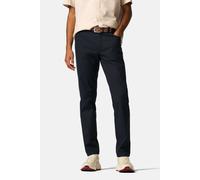 Chinos MEYER "DUBLIN", Herren, Gr. 58, Normalgrößen, blau (marine), 75% Baumwolle, 21% Lyocell, 4% Elasthan, unifarben, regular fit knöchellang, Hosen, aus Bio-Baumwolle (66008712-58) marine