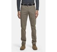 Chinos MEYER "KERRY", Herren, Gr. 106, Untersetzt- und Schlankgrößen, grau (taupe), 97% Baumwolle, 3% Elasthan, unifarben, figurumspielend lang, Hosen, mit 2-Way Stretch (31333934-106) taupe
