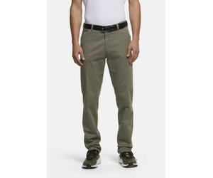 Chinos MEYER "KERRY", Herren, Gr. 23, Normalgrößen, grün (oliv), 97% Baumwolle, 3% Elasthan, unifarben, figurumspielend lang, Hosen, mit Hemdenstopper, aus der Golf Serie (23974136-23) oliv