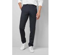 Chinos MEYER "M5 Chino", Herren, Gr. 30, Länge 32, blau (blau denim), 53% Polyester, 44% Wolle, 3% Elasthan, unifarben, figurumspielend lang, Hosen, M5 Chino mit 4-Way-Stretch (61731212-30) blau denim