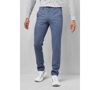 Chinos MEYER "M5 Chino", Herren, Gr. 34, Länge 32, blau, 53% Polyester;44% Wolle;3% Elasthan, unifarben, figurumspielend lang, Hosen, mit 4-Way-Stretch (83663258-34) blau