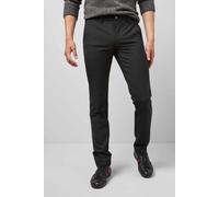 Chinos MEYER "M5 Chino", Herren, Gr. 36, Länge 32, schwarz, 53% Polyester;44% Wolle;3% Elasthan, unifarben, figurumspielend lang, Hosen, mit 4-Way-Stretch (19610506-36) schwarz