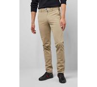 Chinos MEYER "M5 Chino", Herren, Gr. 36, Länge 36, braun (hellbraun), 98% Baumwolle, 2% Elasthan, unifarben, figurumspielend lang, Hosen, im unifarbenen Design (46565555-36) hellbraun